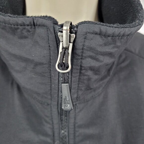 The North Face Black Polartec Fleece Nylon Full Zip Mock Neck Jacket Medium M - Picture 13 of 16